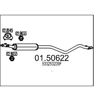Střední tlumič výfuku MTS 01.50622