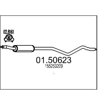 Střední tlumič výfuku MTS 01.50623