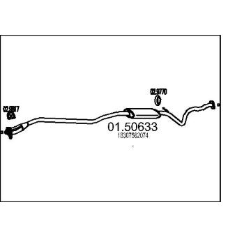 Střední tlumič výfuku MTS 01.50633