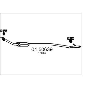 Střední tlumič výfuku MTS 01.50639