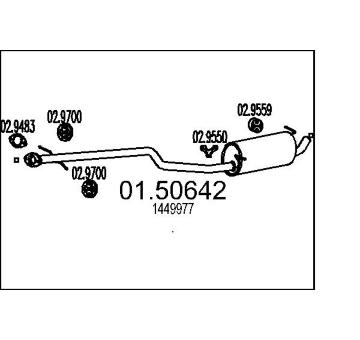 Střední tlumič výfuku MTS 01.50642