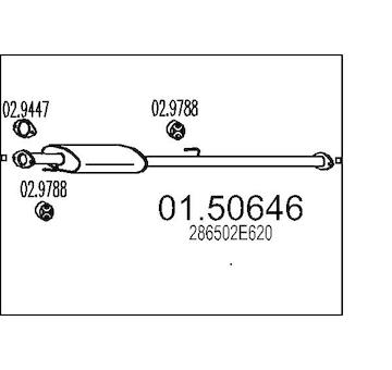 Stredni tlumic vyfuku MTS 01.50646