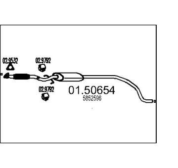 Střední tlumič výfuku MTS 01.50654