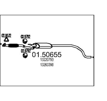 Střední tlumič výfuku MTS 01.50655