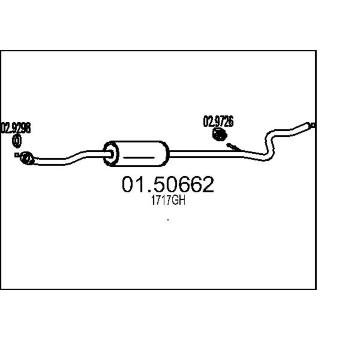 Střední tlumič výfuku MTS 01.50662