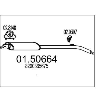 Střední tlumič výfuku MTS 01.50664