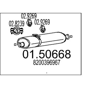 Stredni tlumic vyfuku MTS 01.50668