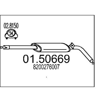 Stredni tlumic vyfuku MTS 01.50669