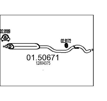 Střední tlumič výfuku MTS 01.50671