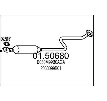 Střední tlumič výfuku MTS 01.50680