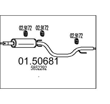 Střední tlumič výfuku MTS 01.50681