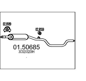 Střední tlumič výfuku MTS 01.50685