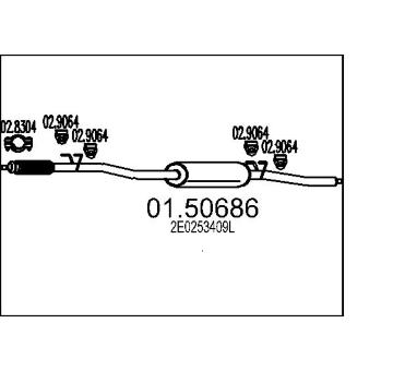 Střední tlumič výfuku MTS 01.50686