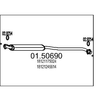 Stredni tlumic vyfuku MTS 01.50690