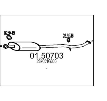 Střední tlumič výfuku MTS 01.50703