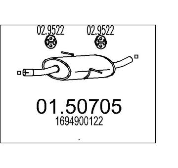 Střední tlumič výfuku MTS 01.50705