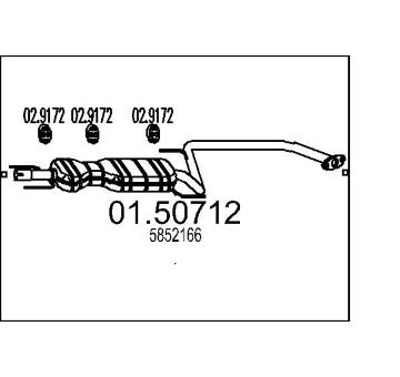 Střední tlumič výfuku MTS 01.50712