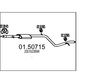 Střední tlumič výfuku MTS 01.50715