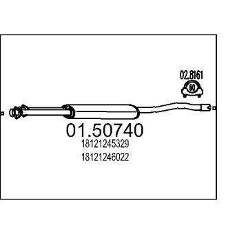 Stredni tlumic vyfuku MTS 01.50740