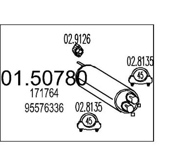 Střední tlumič výfuku MTS 01.50780