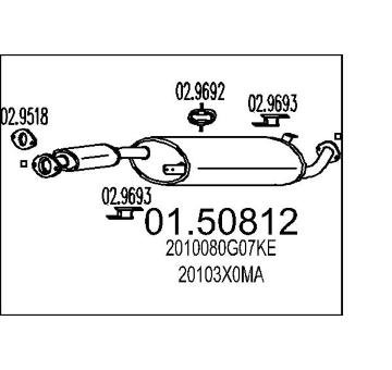 Střední tlumič výfuku MTS 01.50812