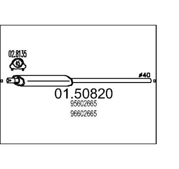 Střední tlumič výfuku MTS 01.50820