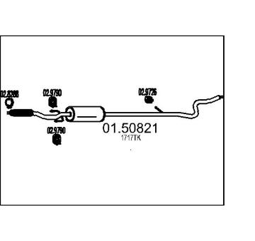Střední tlumič výfuku MTS 01.50821