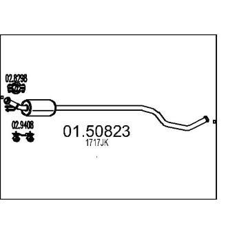 Střední tlumič výfuku MTS 01.50823