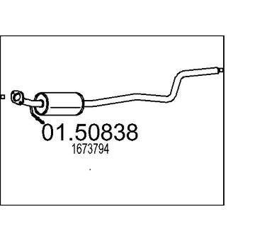 Střední tlumič výfuku MTS 01.50838