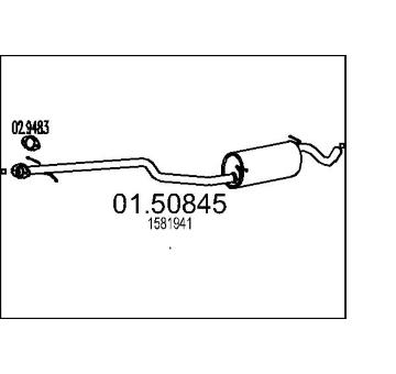 Střední tlumič výfuku MTS 01.50845
