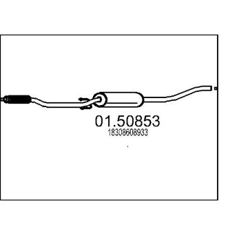 Střední tlumič výfuku MTS 01.50853