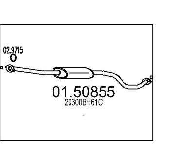 Stredni tlumic vyfuku MTS 01.50855