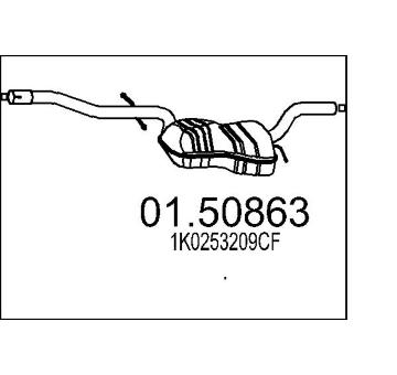 Střední tlumič výfuku MTS 01.50863