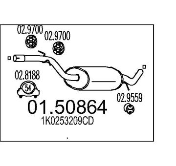 Stredni tlumic vyfuku MTS 01.50864