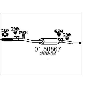 Střední tlumič výfuku MTS 01.50867