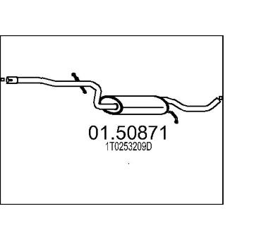 Stredni tlumic vyfuku MTS 01.50871