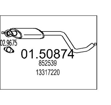 Střední tlumič výfuku MTS 01.50874