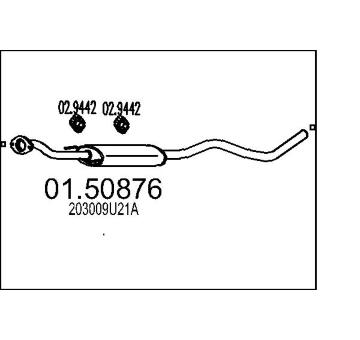 Střední tlumič výfuku MTS 01.50876