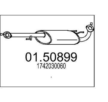 Střední tlumič výfuku MTS 01.50899