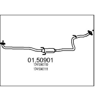 Střední tlumič výfuku MTS 01.50901