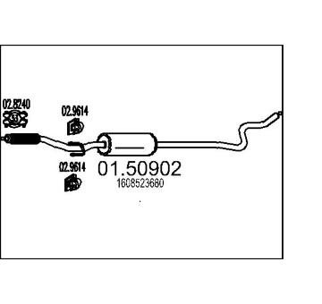 Střední tlumič výfuku MTS 01.50902