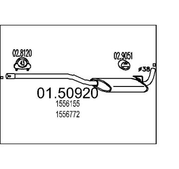 Střední tlumič výfuku MTS 01.50920