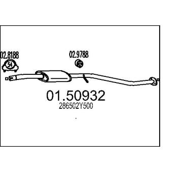 Střední tlumič výfuku MTS 01.50932