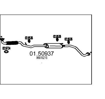 Střední tlumič výfuku MTS 01.50937