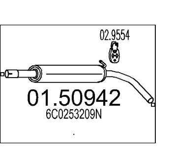 Střední tlumič výfuku MTS 01.50942