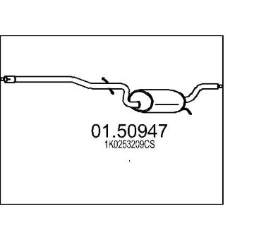Střední tlumič výfuku MTS 01.50947