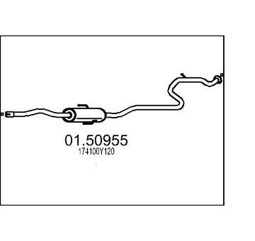Střední tlumič výfuku MTS 01.50955