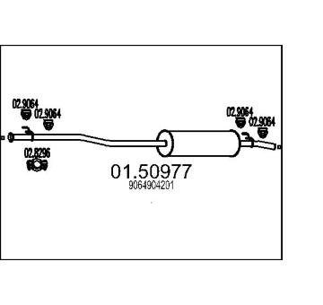 Střední tlumič výfuku MTS 01.50977