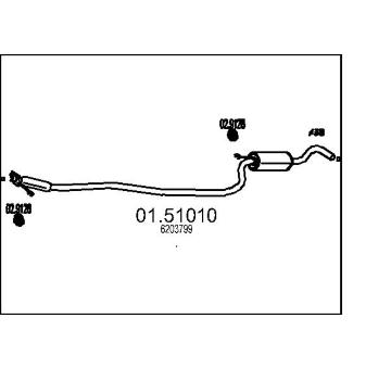 Střední tlumič výfuku MTS 01.51010