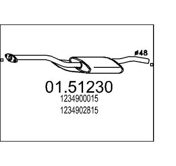 Střední tlumič výfuku MTS 01.51230